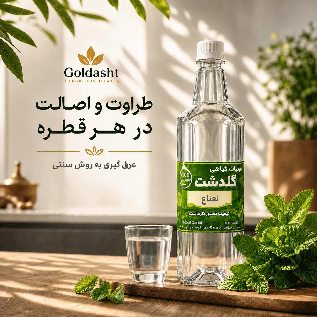 خرید عرقیات گیاهی گلدشت